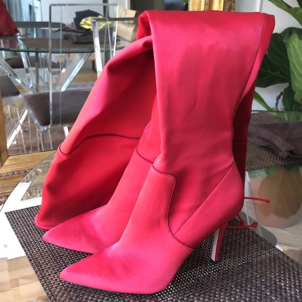 Aldo Fraresa Red Over-the-Knee Stiletto Boots - Women size 7.5